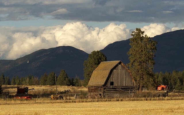 An old barn along Columbia Falls Stage Road in northwest Montana.