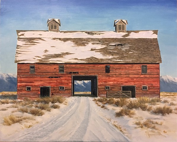 "BIG RED" - The Porter Ranch barn, built in 1908, is a landmark in the Flathhead Valley of northwestern Montana.