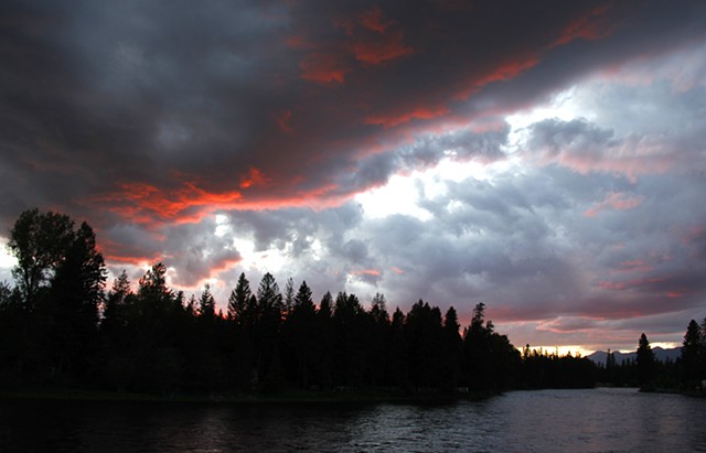 A late Spring sunset over the Swan River in northwest Montana.