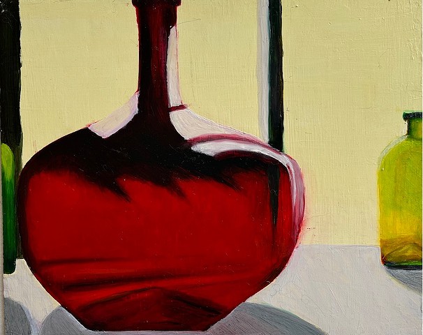 Red Bottle on Window (II) 