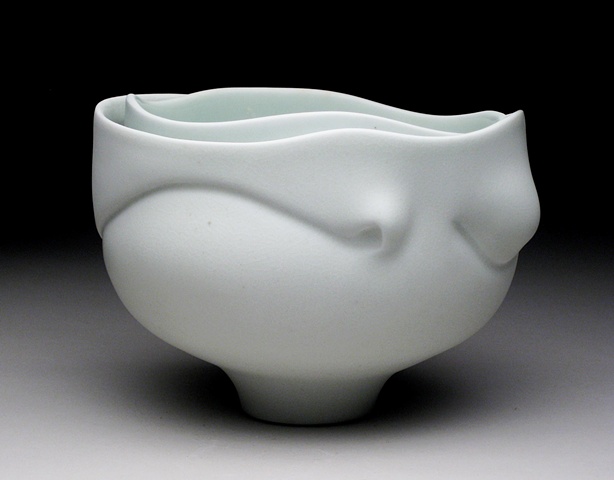 wheel thrown and altered porcelain nesting bowl set