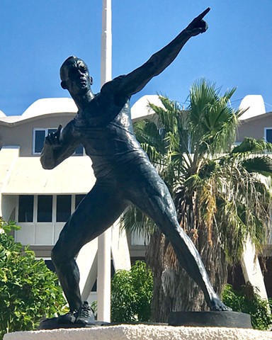 Tribute to Usain Bolt in Kingston, Jamaica