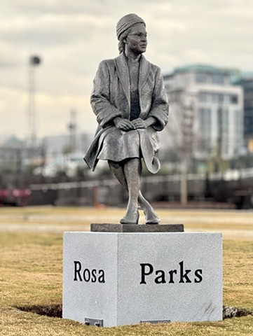 Monument to Rosa Parks on the Legacy Plaza in Montgomery, Alabama.