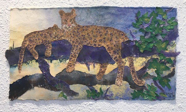"Leopard Mother and Cub"