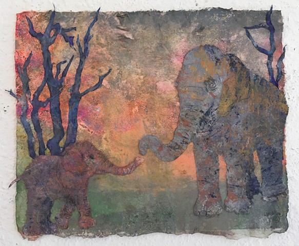 





















"Elephant Mother and Calf" 
