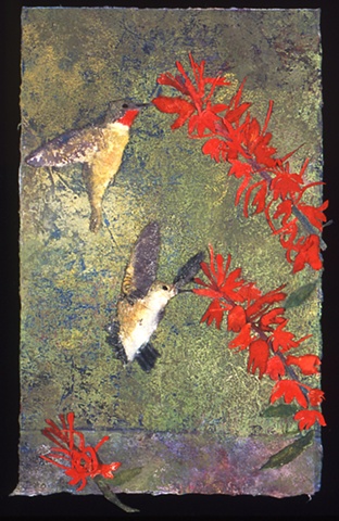 "Cardinal Flowers and Humminbirds"