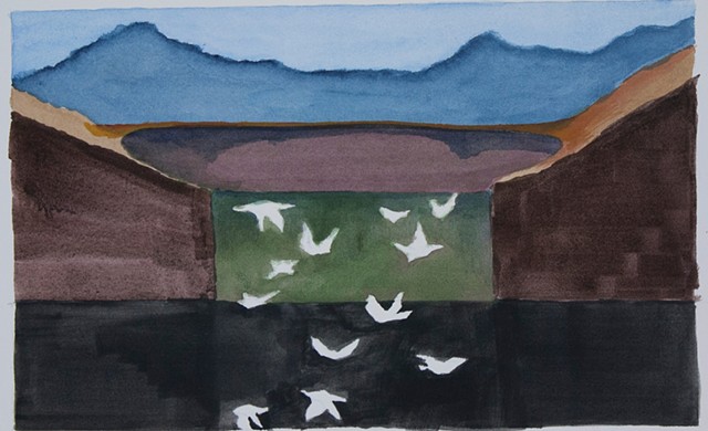 Composition Sketch 6: The Fall at Berkeley Pit