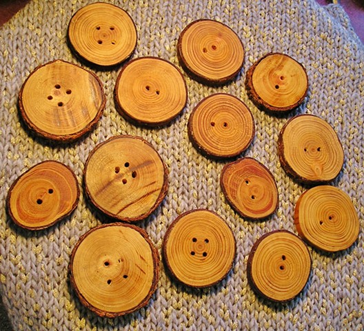 Hand cut Wood buttons