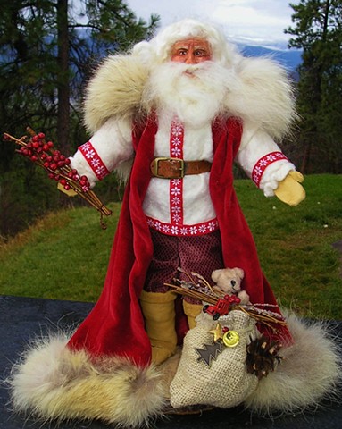 Folk Santa in Red Coat