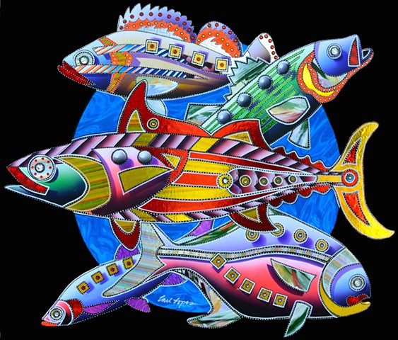 Carl Lopes, acrylic paintings, fine art, fish paintings, wildlife art, carllopesart