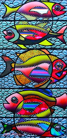 Carl Lopes, acrylic paintings, fish paintings, artwork, contemporary paintings