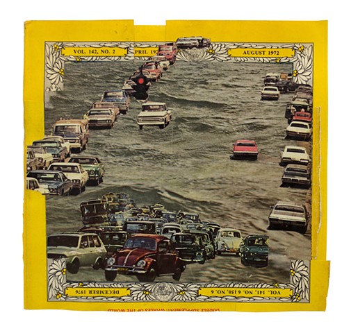 Collage of cars water ocean drive national geographic by Adam O'Neal 
