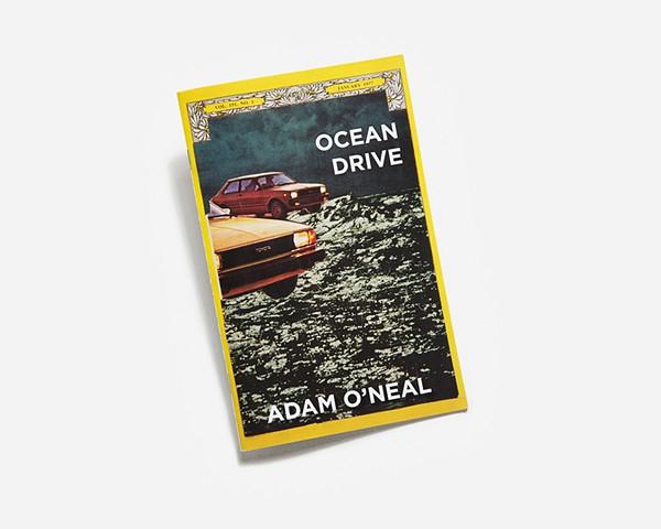 Collage zine book of cars water ocean drive national geographic by Adam O'Neal 