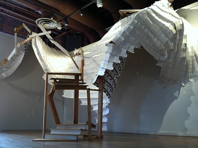 site-specific installation, multiples, found objects sculpture, recycled paper