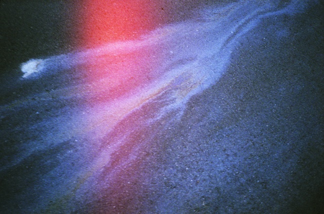 color photograph of oil on pavement by iris grimm