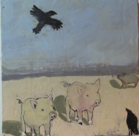 Three Pigs and Two Crows