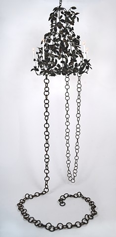 steel hand wrought chandelier candles 