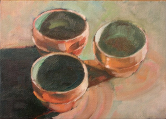 3 Copper Bowls