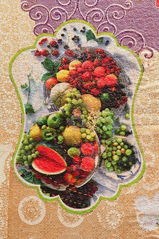 Detail. Mesa de Frutas no.2, (Table of Fruits no.2), Chicago Artists Coalition, Chicago IL.
