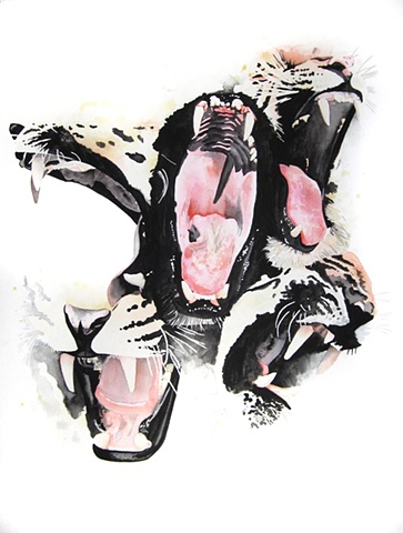 Fangs of big cats painting by Corbett Sparks