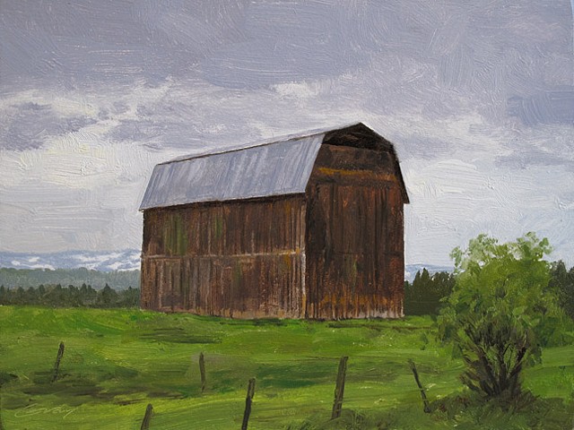 barn, landscape, small_art, small_painting