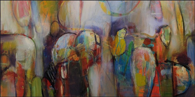 abstract, colorful, abstract_art, organic, figures, ovals, contemporary_art_, contemporary_painting