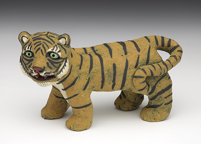ceramic Sara Swink tiger stripes clay 
