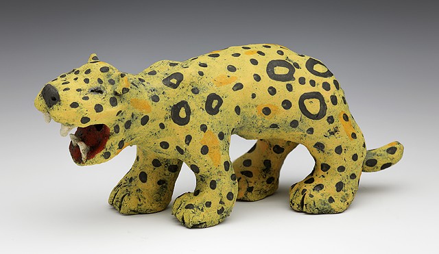 ceramic leopard spots teeth by Sara Swink