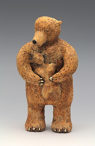 ceramic figure bear pottery by Sara Swink