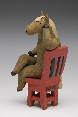 Red Chair with Thinker