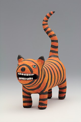 ceramic figure cat princess by Sara Swink
