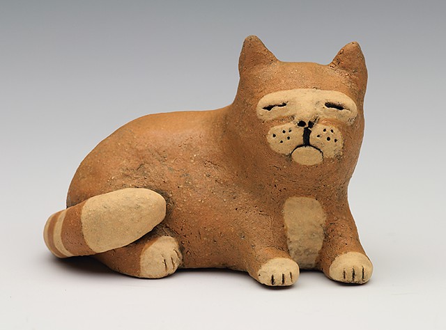 ceramic figure cat by Sara Swink