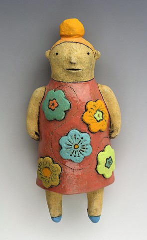ceramic figure flower Wally by Sara Swink