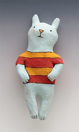 ceramic figure animal bunny rabbit by Sara Swink