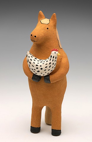 Taller Horse with Chicken