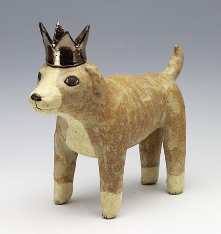 sara Swink dog crown rex pottery ceramics 