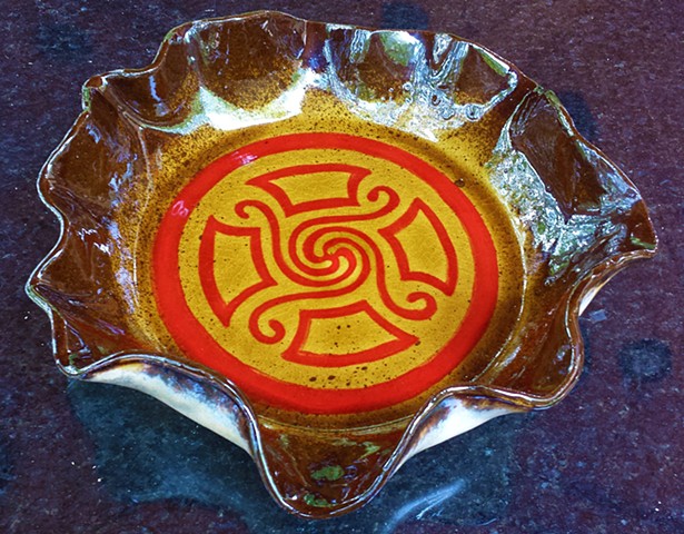 unique kitchen pottery bowl; handmade fruit bowl by kellyharrispottery.com