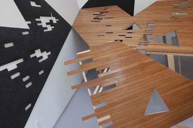 Heather Brammeier reclaimed wood installation 