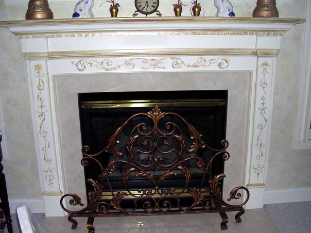 Hand Painted Fireplace