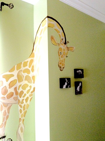 Giraffe mural