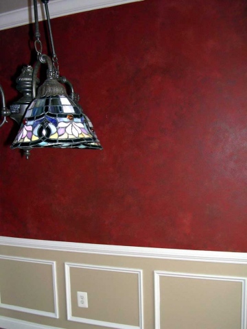 Aged Leather Red Walls