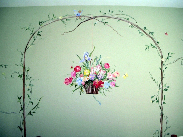 Flower Trellis Mural