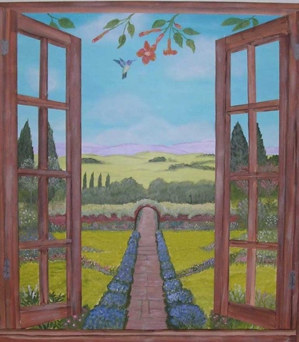 Garden Window Mural