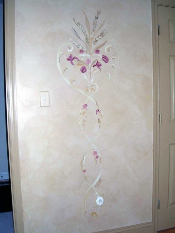 Wheat and Scrollwork Decorative Painting