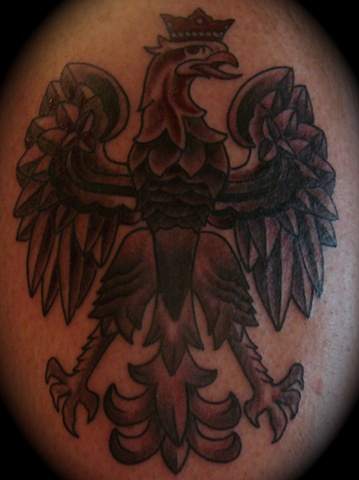 Polish eagle grey gray work tattoo Providence Rhode Island RI