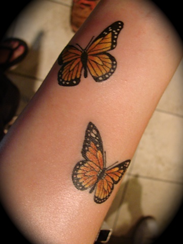 butterfly butterflies monarch tattoos color Providence Rhode Island RI