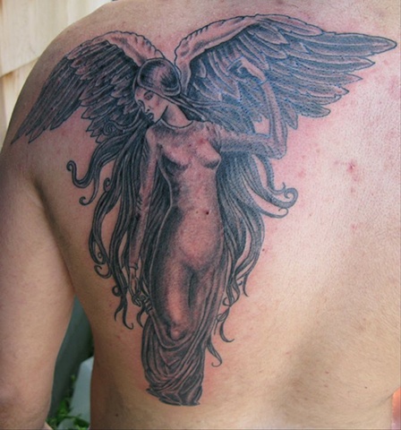 Angel winged woman steven williamson tattoo artist providence rhode island (ri) tattoo Rhode Island Providence