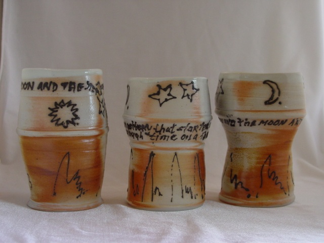 Sun and the moon and the stars above Drinking Cups