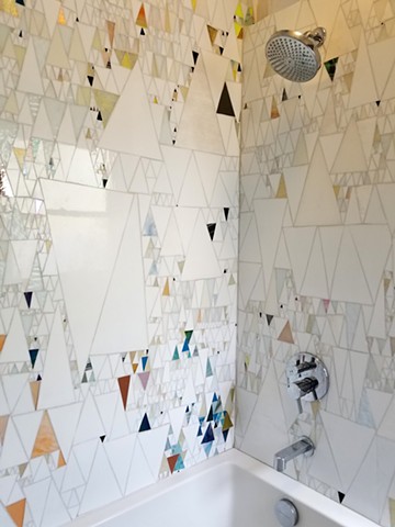 Triangle Mosaic Shower