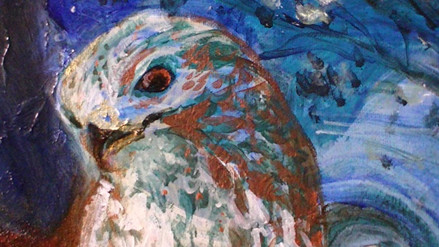 Self Portrait as Circe Falcon Detail